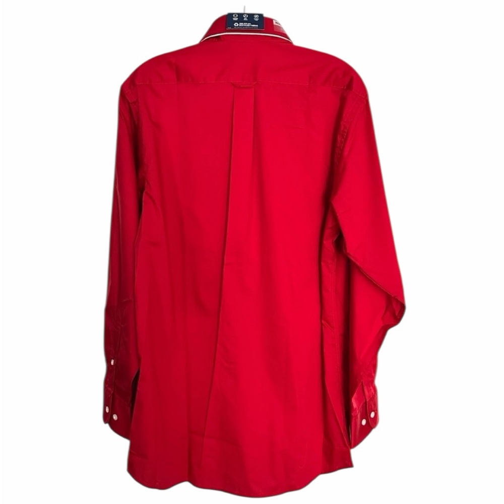 IZOD Men's Red Regular Fit Dress Shirt
Size S 32-33, 14-14.5 All Over Stretch